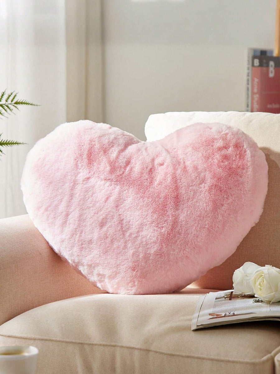 1pc Heart Shaped Throw Pillow, Cute Heart Decor Cushion, Soft Decorative Pillow, Suitable For Sofa, Bedroom, Living Room, Home Decor, Room Decor, Daily Party, Wedding, Valentine's Day Gift, Spring/Summer Pillow, Outdoor Pillows, Garden Cushions