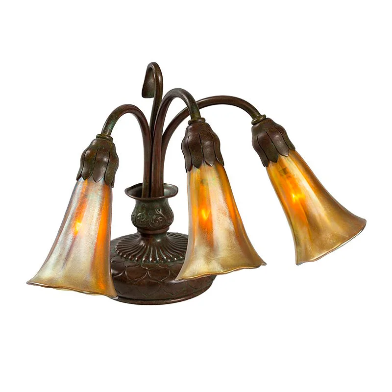 Tiffany Studios New York "Three Light Lily" Desk Lamp