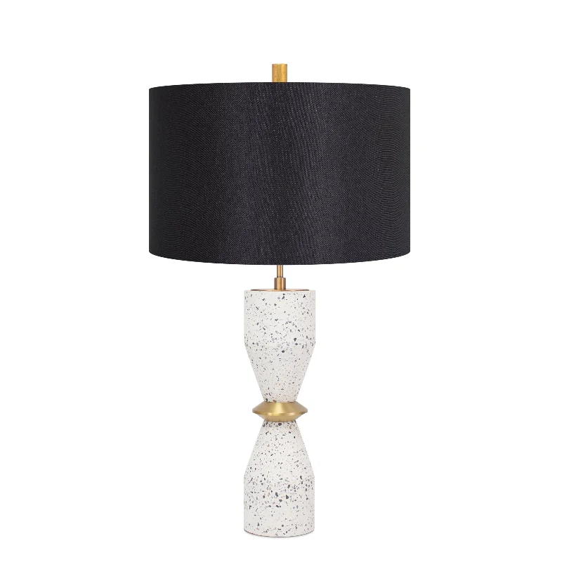 Venecia Table Lamp- with 16x16x10 Black Linen Shade