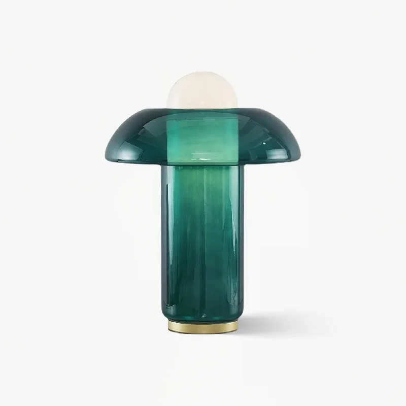 Glass Mushroom Table Lamp