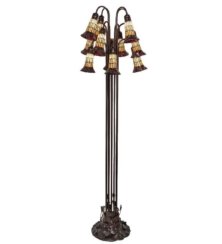 Stained Glass Pond Lily 12 Light Floor Lamp