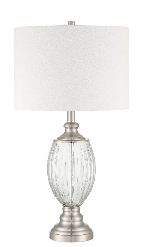 Table Lamp One Light Table Lamp in Brushed Nickel