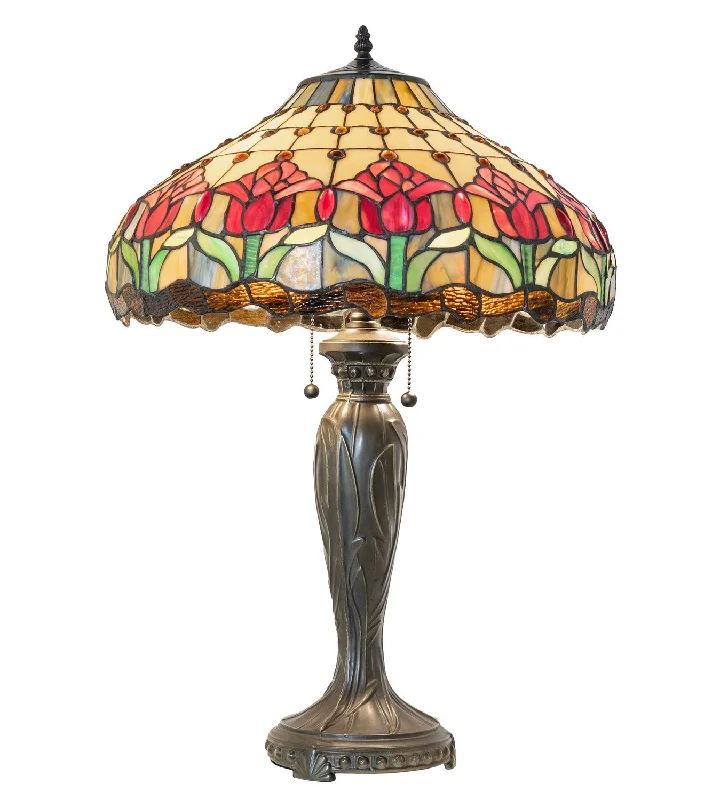 Colonial Tulip Two Light Table Lamp