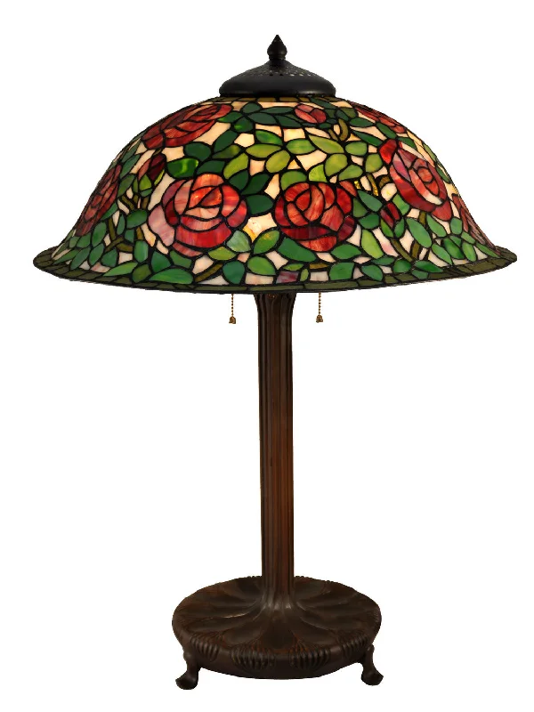 Rose Bush Three Light Table Lamp