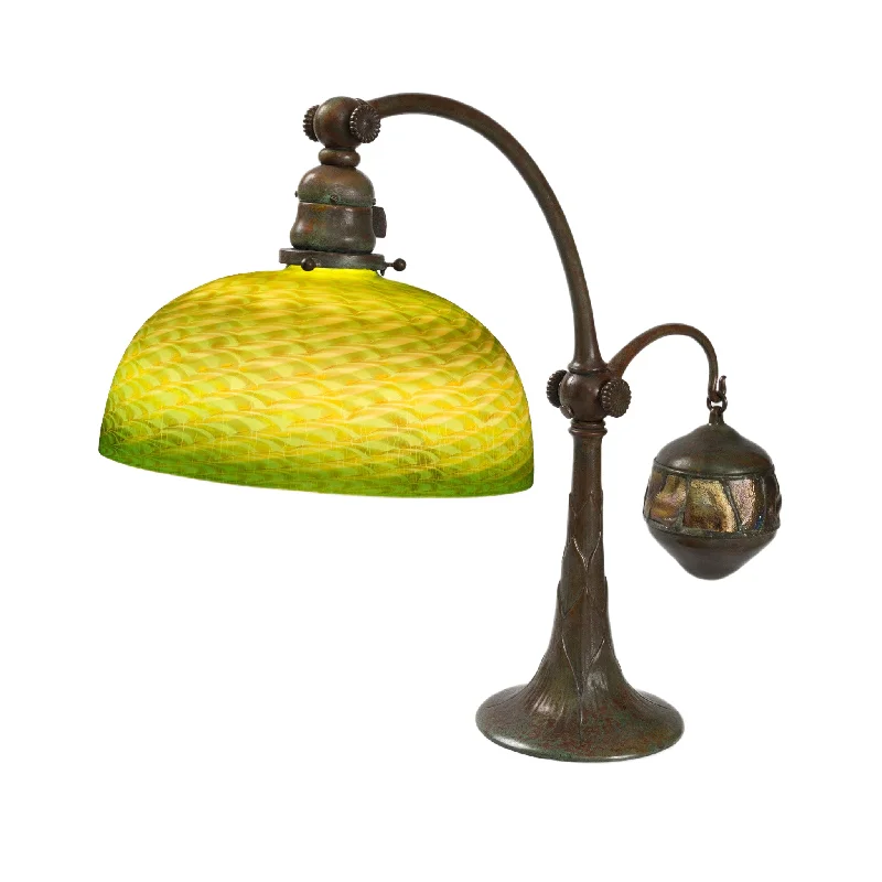 Tiffany Studios New York "Counter Balance Damascene" Desk Lamp