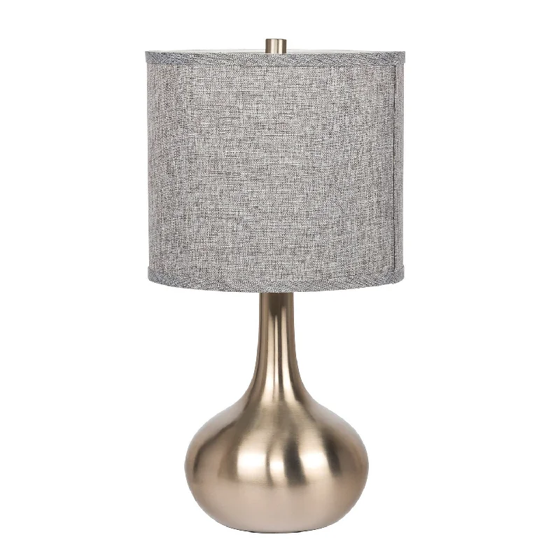 Table Lamp One Light Table Lamp in Brushed Polished Nickel