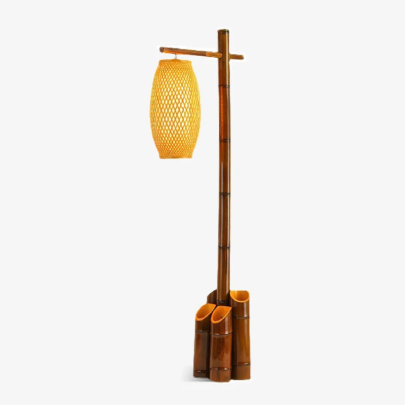 Zen Bamboo Tube Floor Lamp