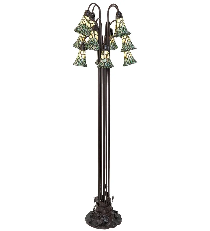 Stained Glass Pond Lily 12 Light Floor Lamp