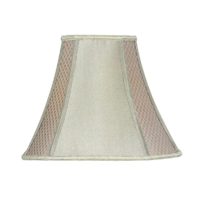 Oaks Lighting 16" Octagonal Soft Grey Faux Silk Lamp Shade