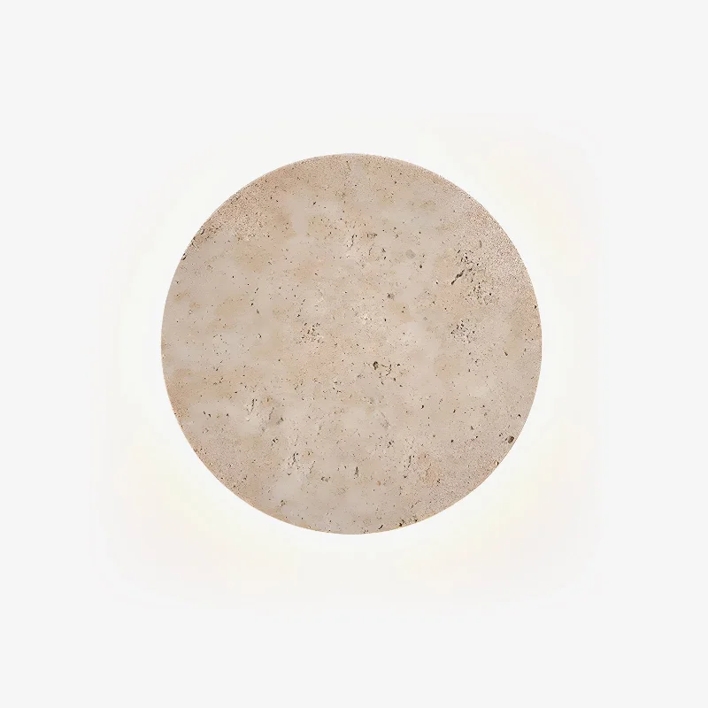 Circle Travertine Wall Lamp