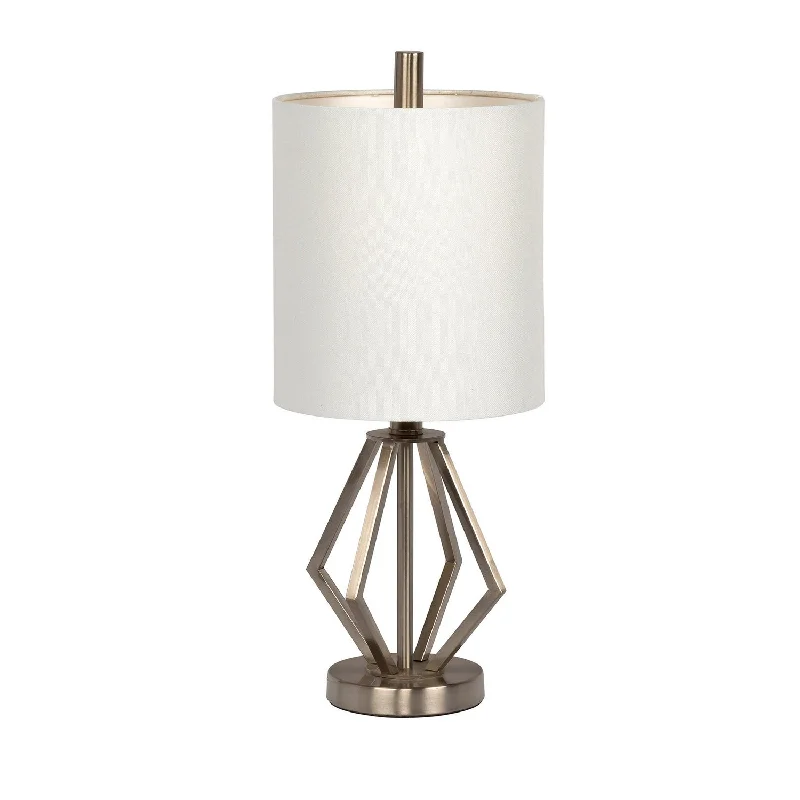 Table Lamp One Light Table Lamp in Brushed Polished Nickel