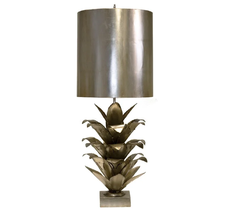 Worlds Away Arianna Silver Leaf Table Lamp