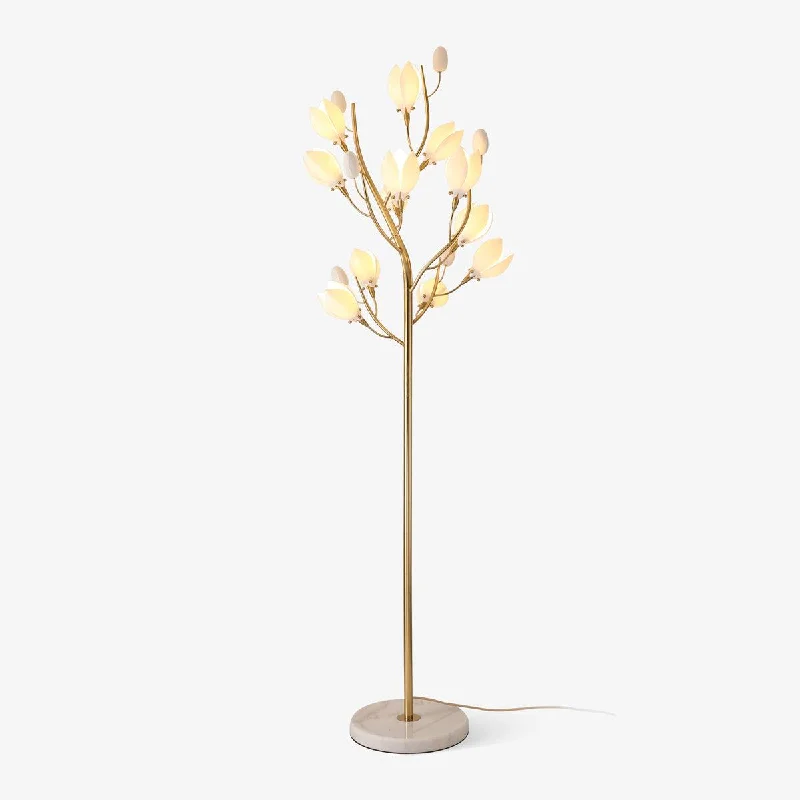 Porcelain Magnolia Floor Lamp