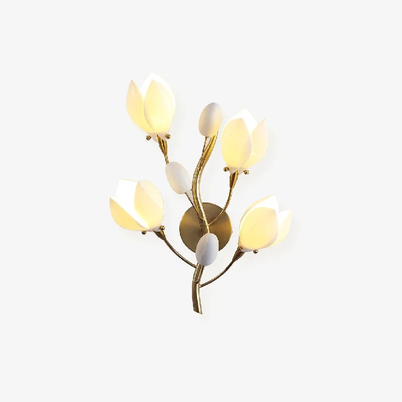 Porcelain Magnolia Wall Lamp