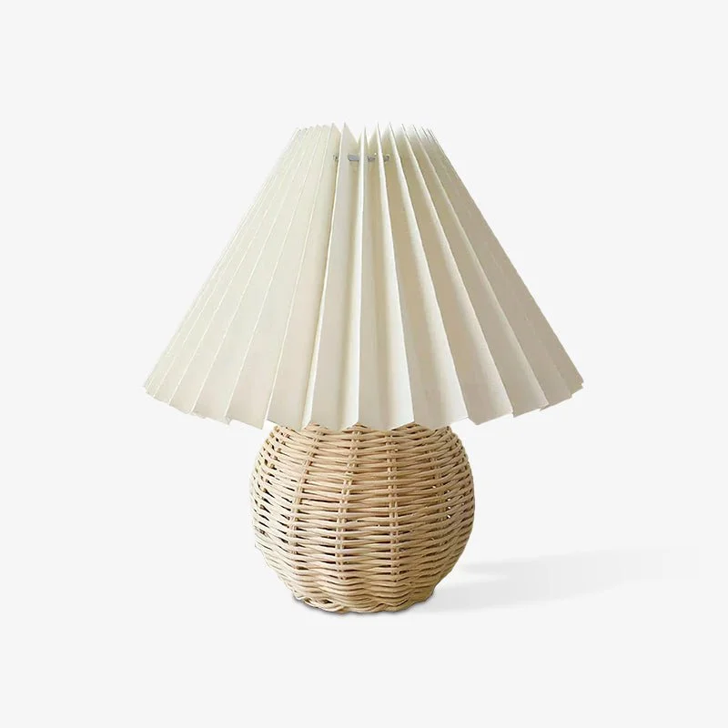 Rattan Pleated Table lamp