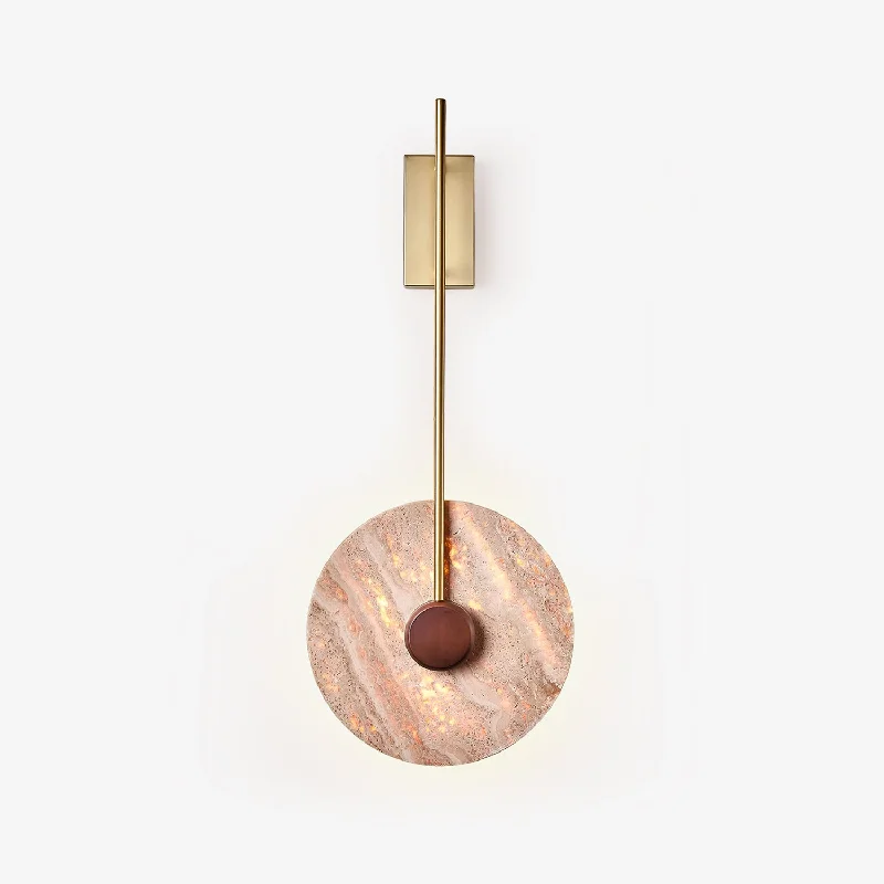 Travertine Disc Wall Lamp