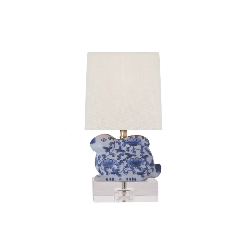 Bunny Chinoiserie Mini Table Lamp (Crystal Base)