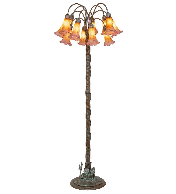 Amber/Purple 12 Light Floor Lamp