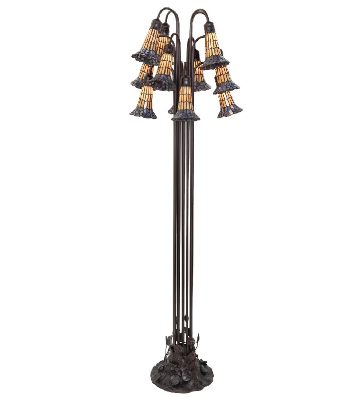 Stained Glass Pond Lily 12 Light Floor Lamp