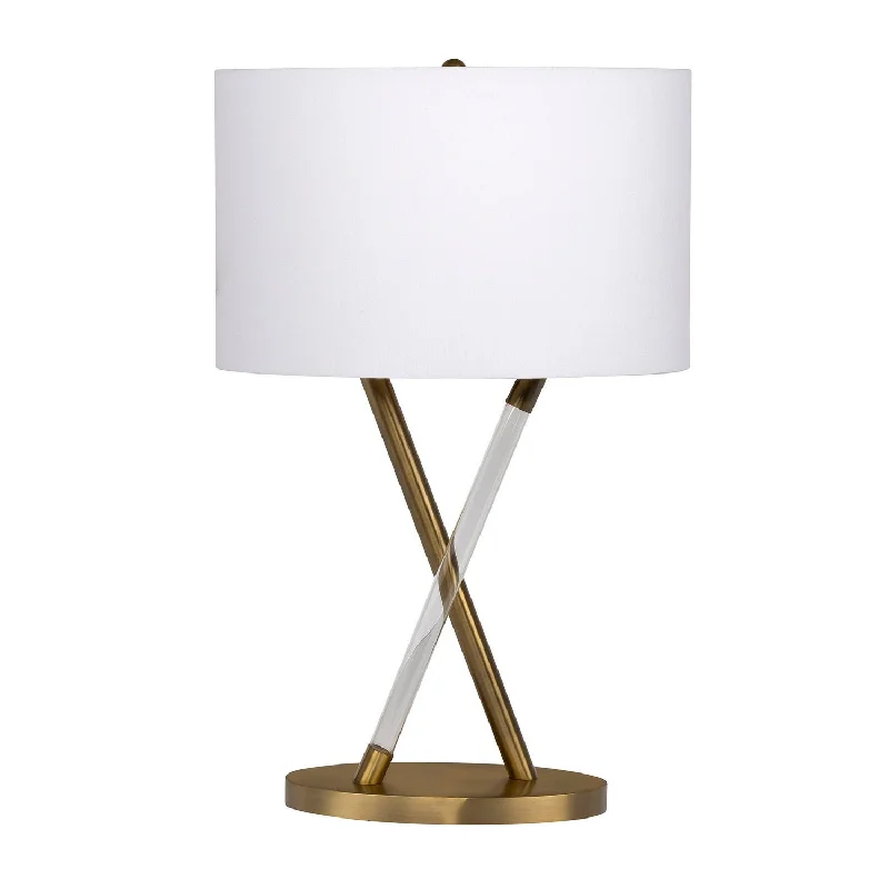 Table Lamp One Light Table Lamp in Satin Brass