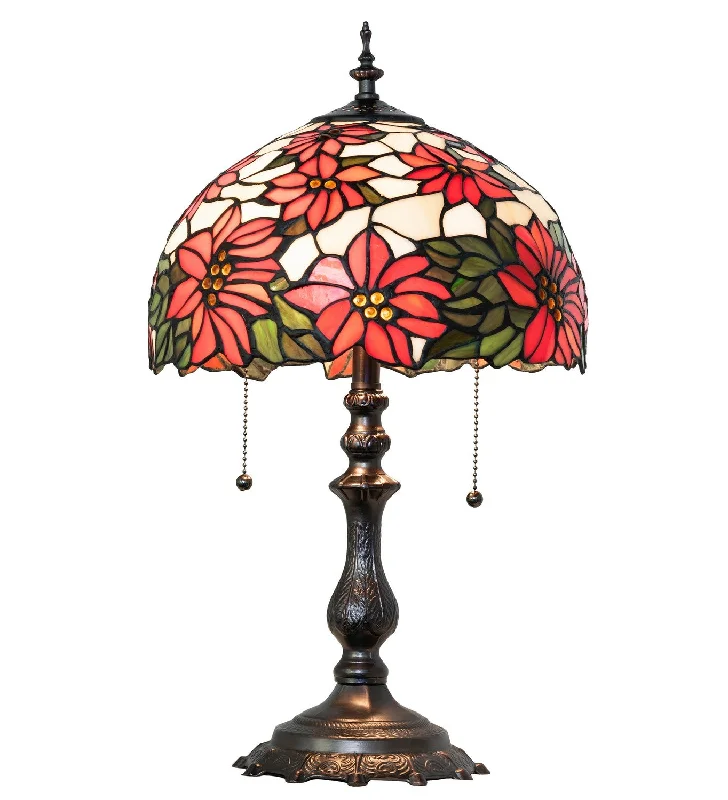 Poinsettia Two Light Table Lamp